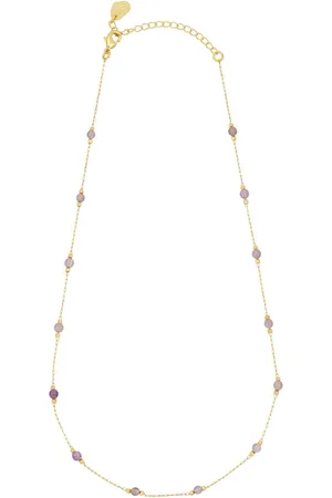 ESTELLA BARTLETT Amethyst Paper Link Clarity Necklaceun