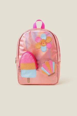 Accessorize Girls Ice Cream Pocket Metallic Backpackun