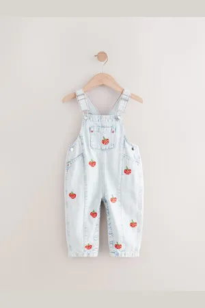 Next Salopettes ornées de fraises 100% coton (3mths-7yrs)3 - 4 ans (98 - 104cm)