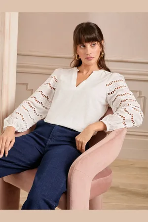 Love & Roses Jersey Broderie Manches longues 100% coton40