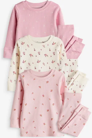 Next 100Pyjama Fleuri Se blottir % coton 3 Lot (9mths-12yrs)10 - 11 ans (140 - 146cm)