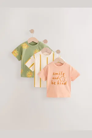 Next Manches courtes 100% Cotton T-shirt 3 Lot (3mths-7yrs)1.5 - 2 ans (86 - 92cm)