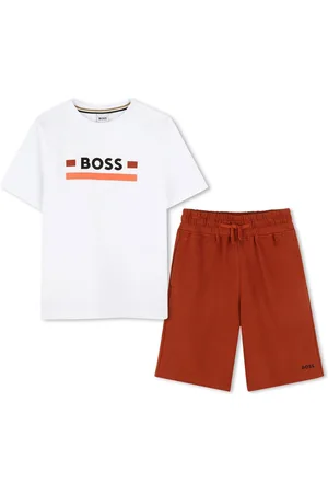 HUGO BOSS Logo Short Sleeve T-Shirt & Shorts Set152158cm