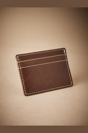 Next Porte-cartes en cuir Signature à surpiqûres contrastantesonesize
