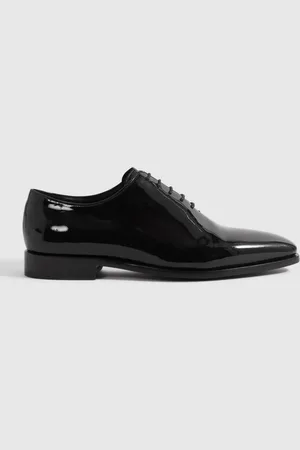 Reiss Chaussures Mead à lacets en cuir verni