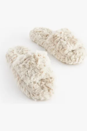Next Chaussons Curseur Flatform en fausse fourrureM