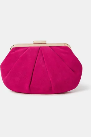 Accessorize Pleated Suedette Clutch Bagun