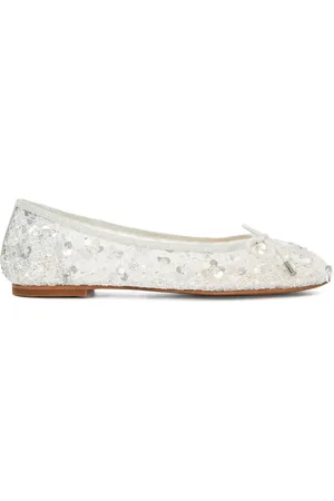 Dune Hannie Embellished Mesh Ballet Chaussures plates Chaussures