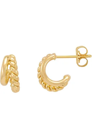 ESTELLA BARTLETT Plain And Twist Double Hoop Earringsun