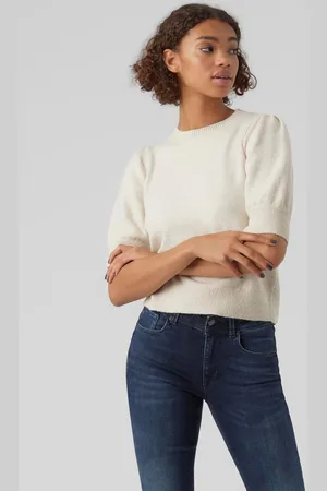 VERO MODA Round Neck Puff Sleeve Knitted Jumper38