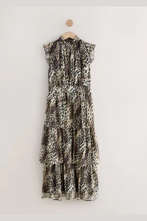 Next Robe longue imprimée à col haut et à volants46tall