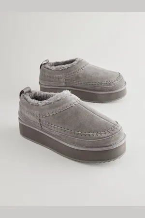 Next Forever Comfort Chaussures à enfiler en cuir avec doublure Borg