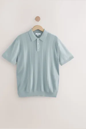 Next Polo en maille à manches courtes en coton riche en coton2X-Large