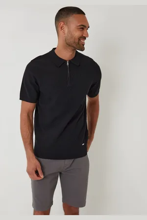 Threadbare Polos texturés en maille zippé sur le devantMédium