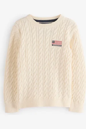 Superdry Pull en maille torsadée 100% coton128134cm