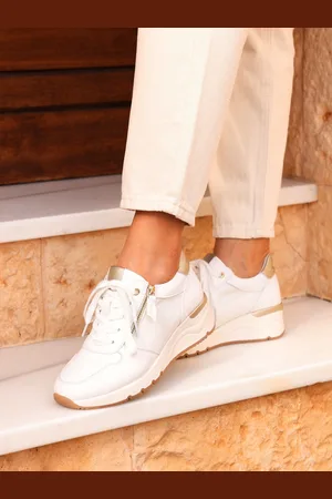 Linzi Kyla À lacets Trainers With Side Zip Detail