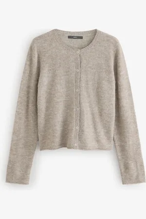 Next Soft Touch Button Through Knitted Cardigan with AlpacaXL