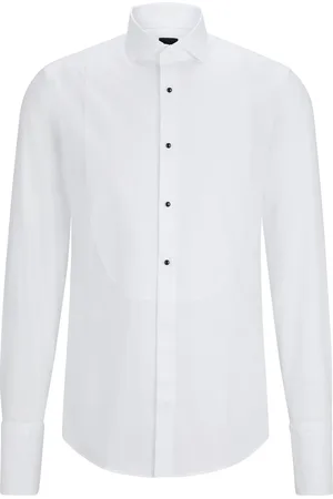 HUGO BOSS Slim Fit Stretch Poplin Oxford 100% Cotton Shirt43cm R (UK 17 R)