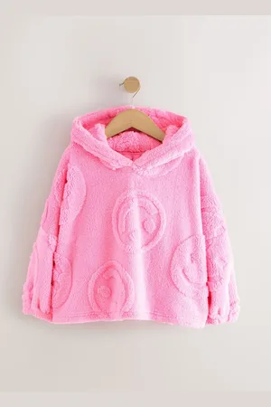 Next Happy Face Jacquard Fleece Cropped Hooded Blanket (3-16yrs)158164cm