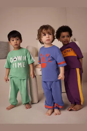 Next 100% Cotton Relaxed Fit Long Leg Short Sleeve Pyjamas 3 Pack (9mths-10yrs)9298cm
