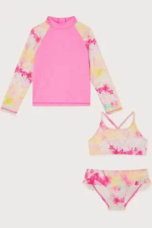 Monsoon Tie Dye Long Sleeve Swim Top and Bikini Set5 - 6 ans (110 - 116cm)