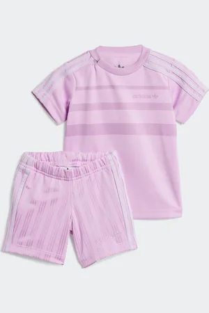adidas Stripe Shorts and T-Shirt Set7480cm