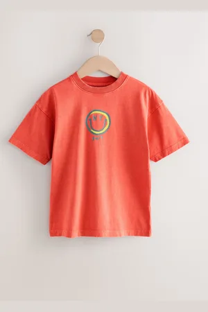 Next T-shirt décontracté délavé à manches courtes imprimé graphique 100% coton (3-16ans)110116cm