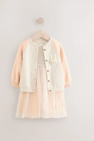 Next Ensemble Manches longues Robe & Bomber Cardigan (3mths-7yrs)2 - 3 ans (92 - 98cm)