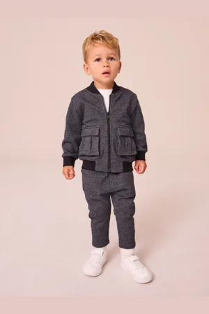 Next 2 Piece Jersey Textured Bomber Jacket and Joggers Set (3mths-7yrs)6 - 7 ans (116 - 122cm)