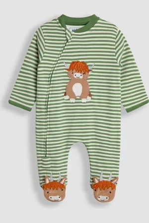 JoJo Maman Bébé Dors-bien zippé à motif appliqué vache des Highlands 3 - Mois 6 (62 - 68cm)