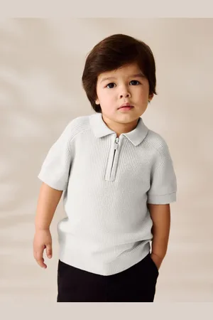 Next Polos à col zippé en coton 100% (3mths-7yrs)116122cm