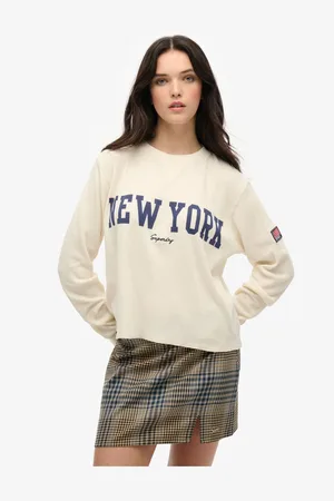 Superdry Athletic Essential Graphic Print Long Sleeve 100% Cotton Top40