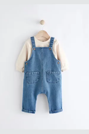 Next Ensemble salopette et body en jean bébé (0 mois-2 ans)3 - Mois 6 (62 - 68cm)