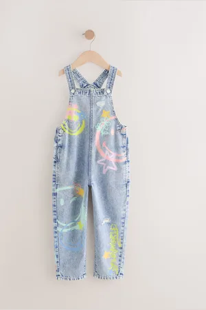 Next Smiley World 100% Cotton Dungarees (3-16yrs)11 ans (146cm)