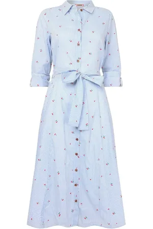 Joe Browns Petite Cherry Striped 100% Cotton Shirt Dress36petite