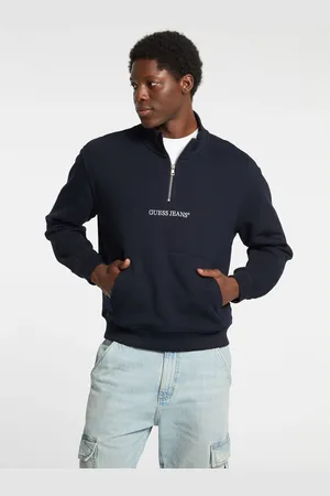 Guess Logo Half Zip 100% Cotton PullS