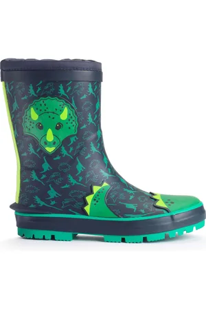 Start Rite Start-Rite marine Big Puddle Dinosaur Cosy Lined Wellies (chaussons de sport doublés)