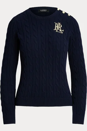 Ralph Lauren Pull en maille torsadée à boutons 100% cotonM
