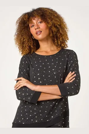 Roman Spot Foil Contrast Band Top44