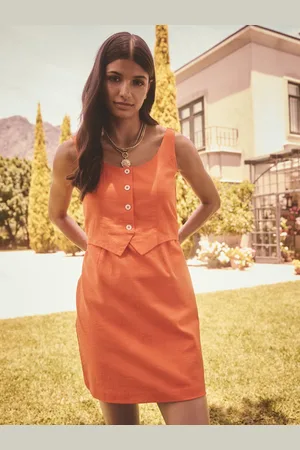 Next 100% Cotton Sleeveless Waistcoat Mini Dress48tall