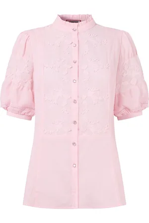 Joe Browns Frilly Neck Broderie Embroidered Blouse40