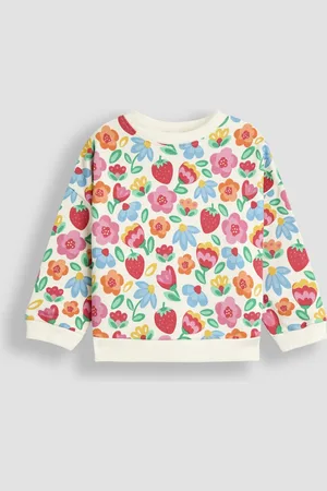 JoJo Maman Bébé Printed Crew Neck Sweatshirt116122cm