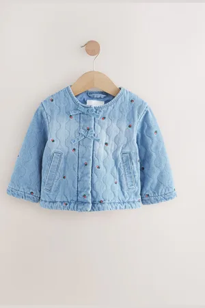 Next Veste en Denim Quilt Rose Emb (3mths-7yrs)6874cm