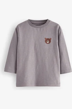 Next 100% Cotton Manches longues Semi Plain T-shirt (3mths-7yrs)6 - 7 ans (116 - 122cm)