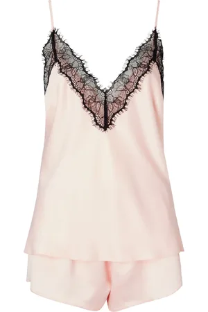 Ann Summers Ensemble pyjama en dentelle Cerise et cami en satinL