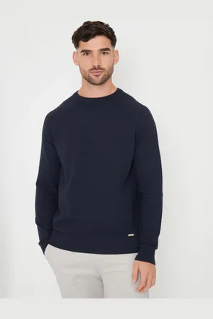Threadbare Textured Rayure Knitted Col rond PullS