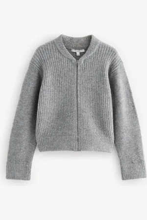 Next Veste de bombardier en laine tricotée avec fermeture éclair CardiganL Reg