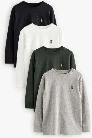 Next Manches longues T-Shirts confortables en coton 100% 4 Lot (3-16ans)12 ans (152cm)