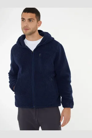 Threadbare Neutre Zip Through Col cheminée Borg VesteM