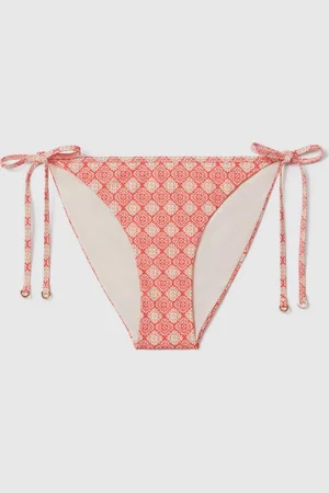 Reiss Bas de bikini imprimé à nouer sur les côtés - Kallie36